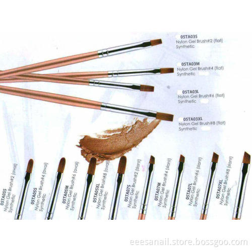 Eeesa Premium Kolinky Sable Nail Brush Nylon Gel Art Nail Brush #2 #4 #6 #8 Beauty Sets